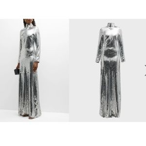 Simon Miller Sequin Sculpty High-Collar Maxi